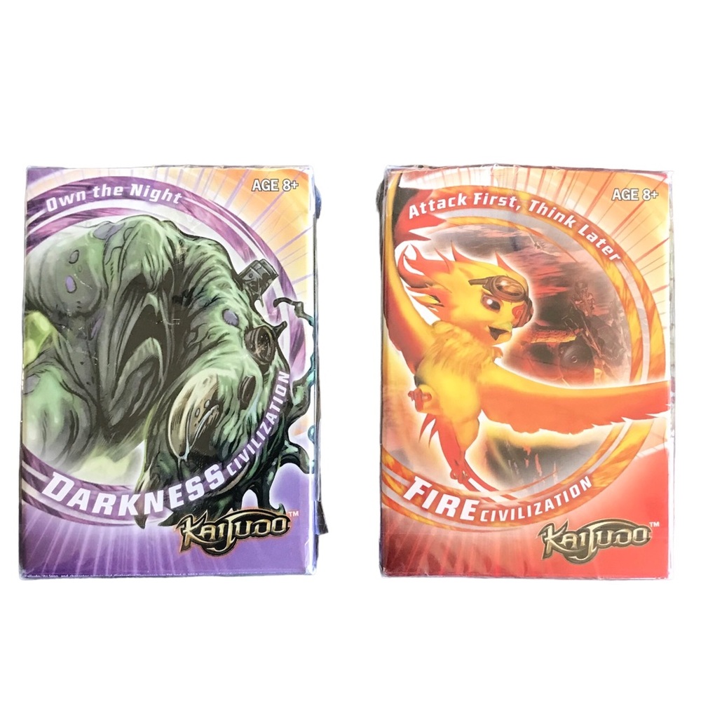 Kaijudo Playing Cards Bundle of 2 Darkness Civilization and Fire Civilization